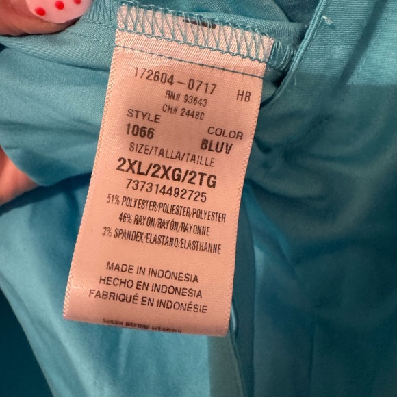 Turquoise Drawstring Pants - Picture 2 of 3